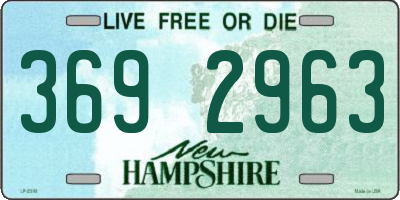 NH license plate 3692963