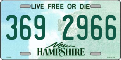 NH license plate 3692966