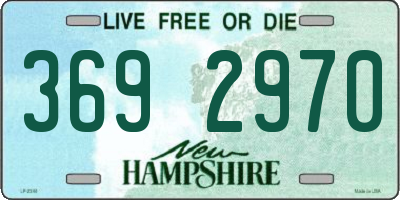 NH license plate 3692970