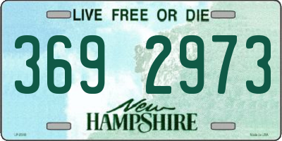 NH license plate 3692973