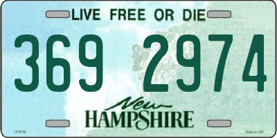 NH license plate 3692974