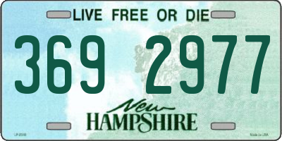 NH license plate 3692977