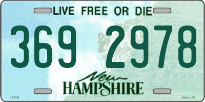 NH license plate 3692978