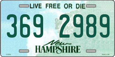 NH license plate 3692989
