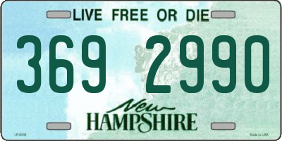NH license plate 3692990