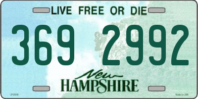 NH license plate 3692992