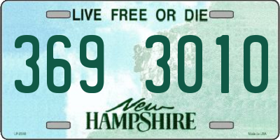 NH license plate 3693010