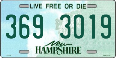 NH license plate 3693019