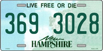 NH license plate 3693028