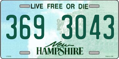 NH license plate 3693043