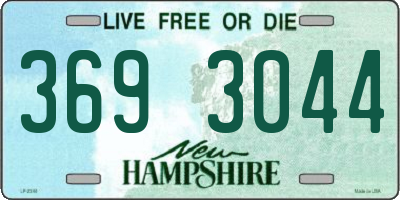 NH license plate 3693044