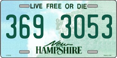 NH license plate 3693053