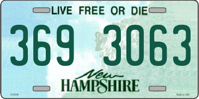 NH license plate 3693063
