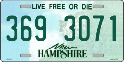 NH license plate 3693071