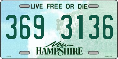 NH license plate 3693136