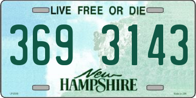 NH license plate 3693143