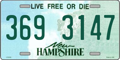 NH license plate 3693147