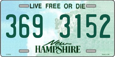 NH license plate 3693152