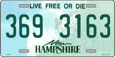 NH license plate 3693163