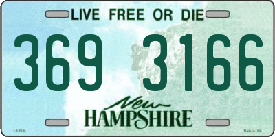 NH license plate 3693166