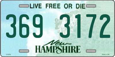 NH license plate 3693172