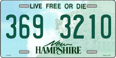 NH license plate 3693210