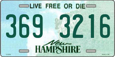 NH license plate 3693216