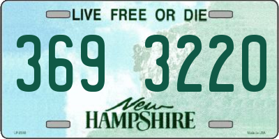 NH license plate 3693220