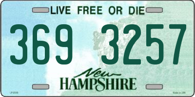 NH license plate 3693257