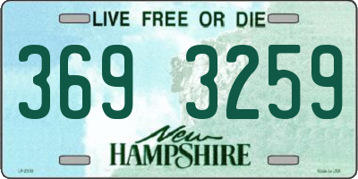 NH license plate 3693259