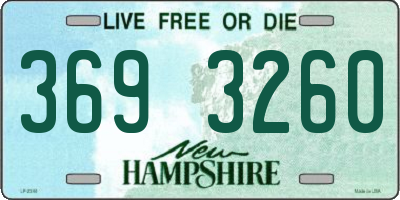 NH license plate 3693260