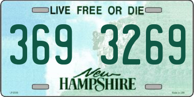 NH license plate 3693269