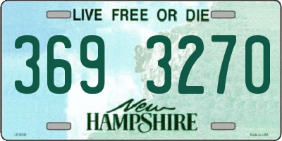 NH license plate 3693270