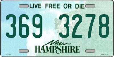 NH license plate 3693278