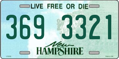 NH license plate 3693321