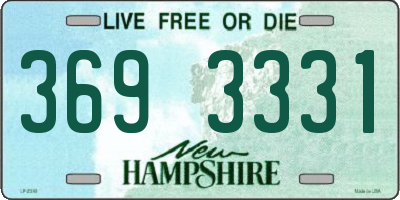 NH license plate 3693331