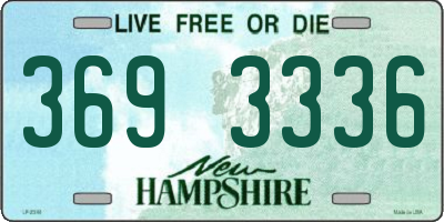 NH license plate 3693336