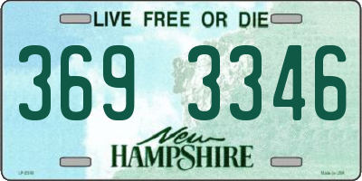 NH license plate 3693346