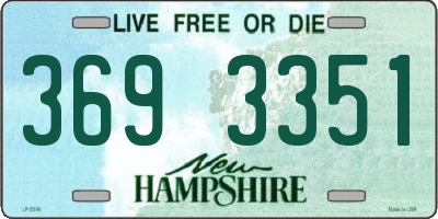 NH license plate 3693351