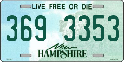 NH license plate 3693353