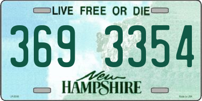 NH license plate 3693354