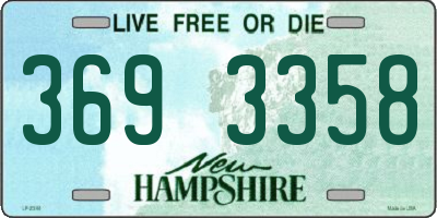 NH license plate 3693358
