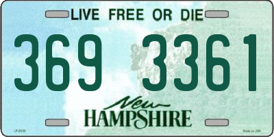 NH license plate 3693361