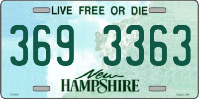 NH license plate 3693363