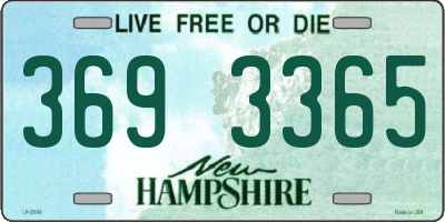 NH license plate 3693365