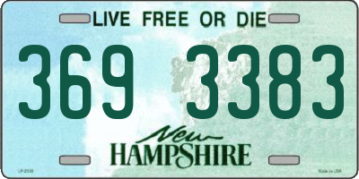 NH license plate 3693383