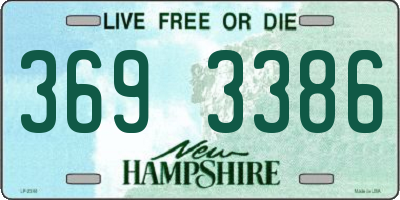NH license plate 3693386