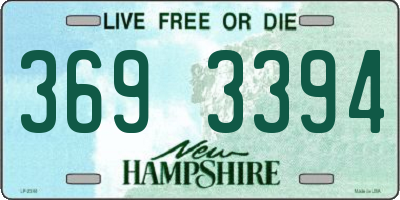 NH license plate 3693394