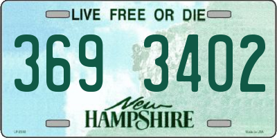 NH license plate 3693402