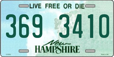 NH license plate 3693410